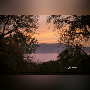Sunset Landscape Photo Print in Peach and Lavender Tones 8x10